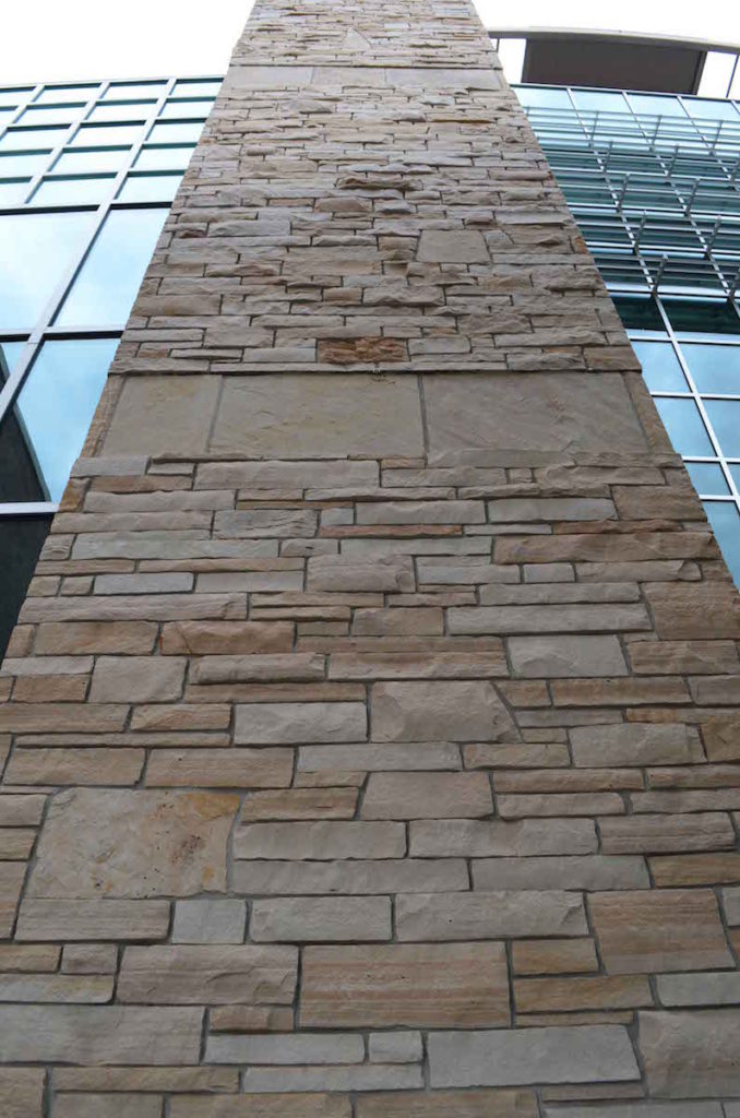 Buff Flagstone from Masonville Stone Used in Landscaping Projects