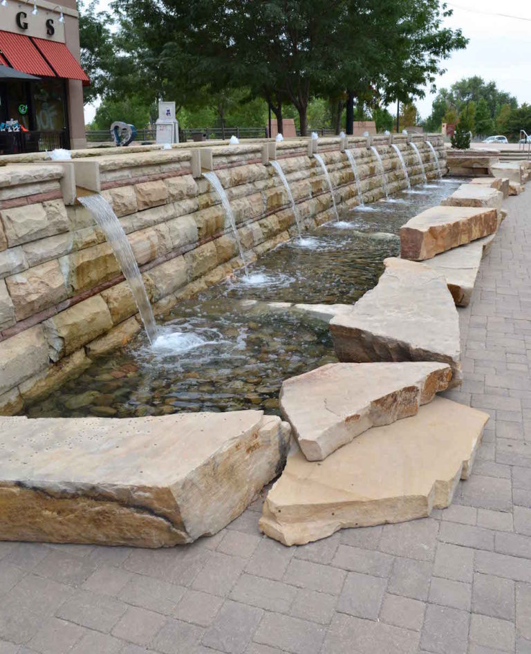 Buff Flagstone from Masonville Stone Used in Landscaping Projects